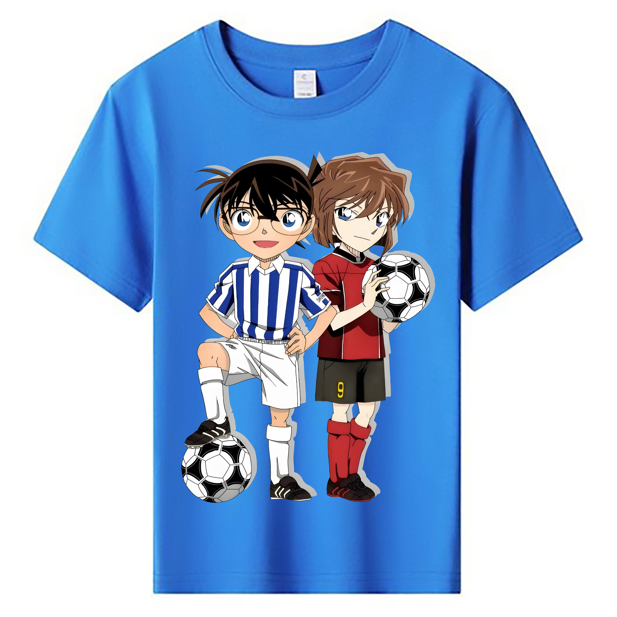 （画像用） 名探偵コナン 灰原 哀 はいばら あい Detective Conan Anita Hailey、Vi Graythorn Haibara Ai 綿100％キッズTシャツ（フロントプリント）
